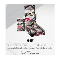 Karty NFL 2026 Topps Football Flagship Hobby Box obsah