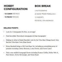 Karty MLB 2026 Panini Prizm Baseball Hobby box obsah